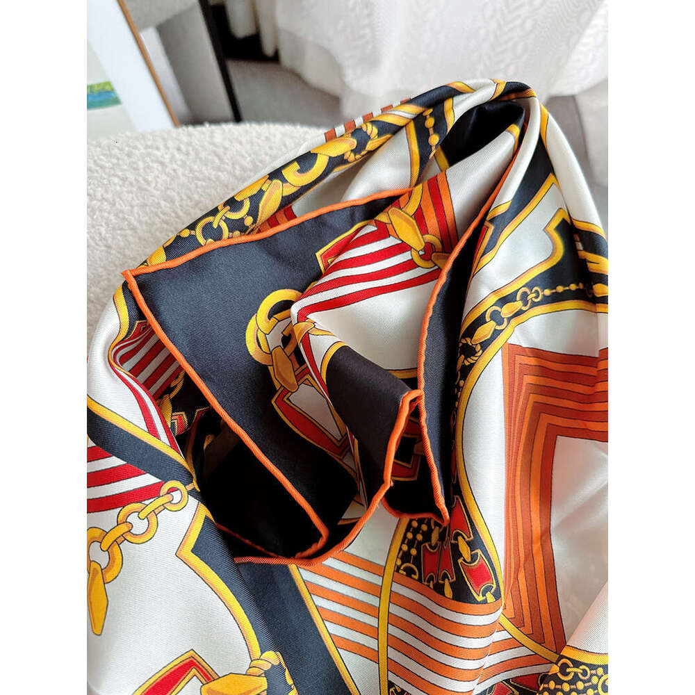 90X90 For Scarf Replica Hijab Silk Summer Women Twill Tie Capital Scarves Brands And Shawl go Accessories scarf designers