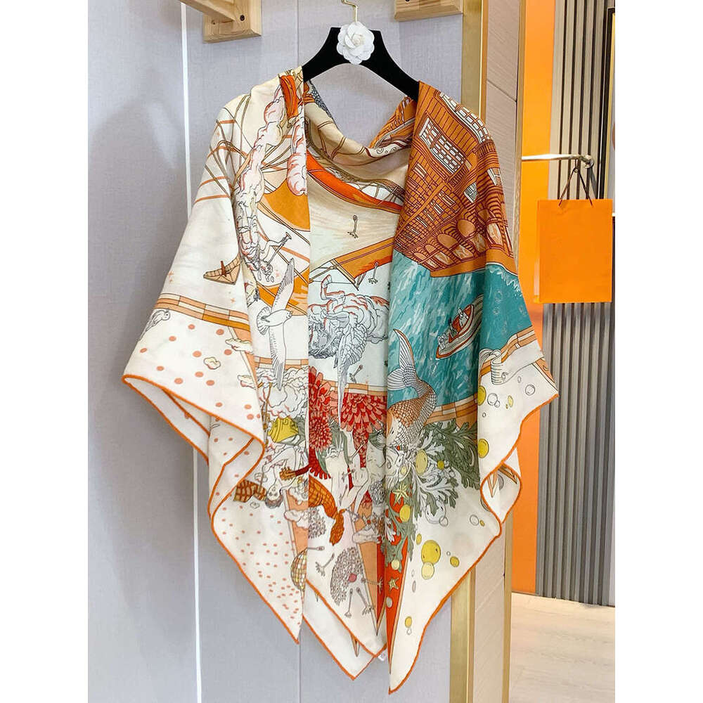 140Cm Women Tippet Poncho Square Designers Silk Hijabs Women's Scarf Shouler Cashmere Winter Pahsmina Headscarf go