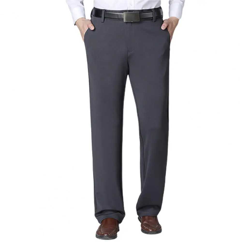 New Mens Business Casual Suit Pants Classic Stretch Straight Pants Office Formal Trousers High Quality Dress PantsX241023