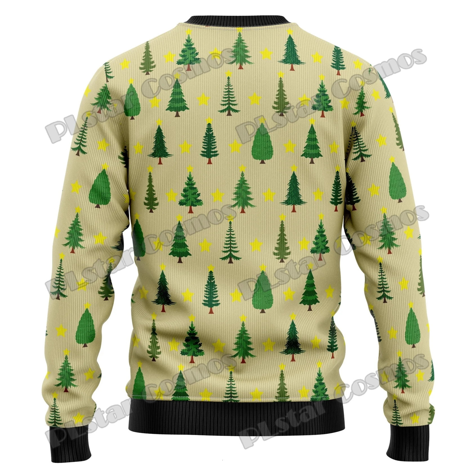Autumn Winter Unisex Casual Knit Pullover Sweater Amazing Bigfoot Pattern 3D Printed Mens Ugly Christmas KMY01 241022