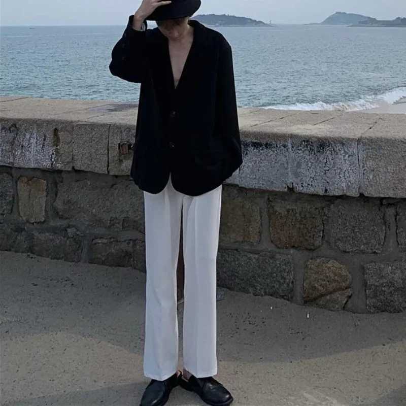 White Baggy Male Suit Trousers Straight Mens Summer Pants Fashion Korean Style Clothes Designer Work Wear 2024 Reviews Many UpX241023