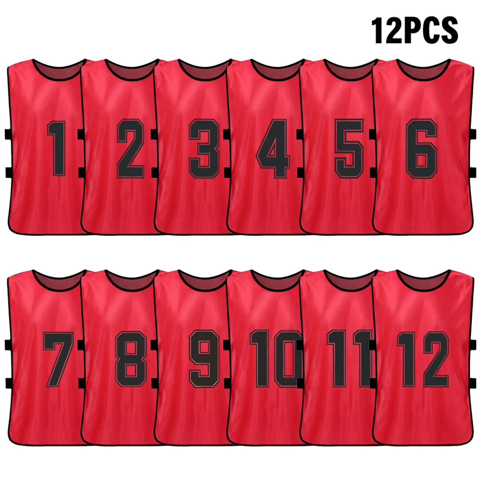 6/12 pieces of adult football pins for quick drying football team jerseys sports football team training numbers bibs practice sports vests 241022