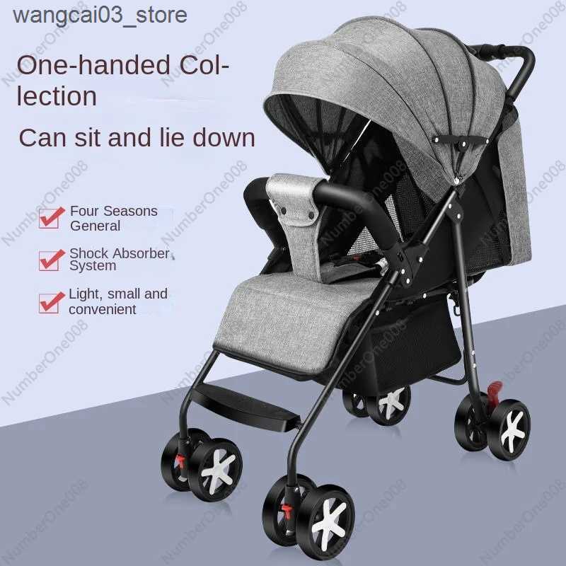 Strollers# Baby Stroller 1-3 Years Old Can Sit and Lie Down Simple Folding Ultra-light Portable Umbrella Cart Childrens Stroller L240910