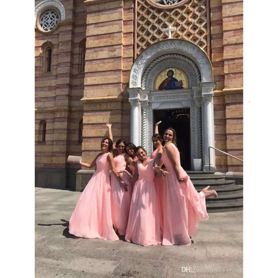 Chiffon Long Green Mint Dress A E Pleated Beach Bridesmaid Dresses Maid Of Honor Wedding Guest Gowns Vestidos De Madrinha Es