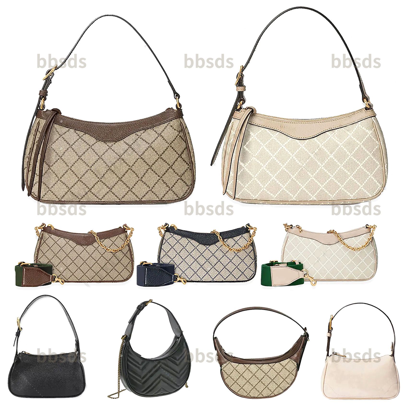 Classic Shoulder Fashionable Hobos bag luxury Women's Underarm Bag Crescent Moon Designer Women Chain Letter Handbag