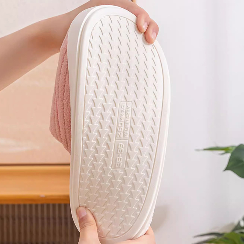 Cotton slippers for women winter home indoor autumn and winter womens home mens waterproof childrens thick soled slippers