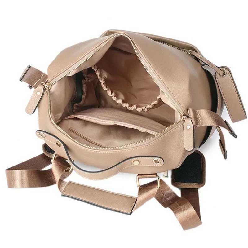 Diaper Bags Multifunction Leather Diaper Bags Large Capacity Baby Bags for Baby Care Changing Bags for Mom Outdoor Travel Maternity Backpack H250207