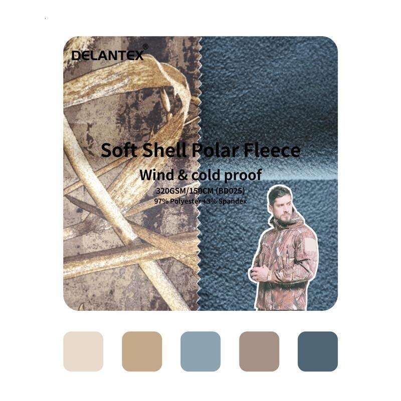 High Quality100% Polyester Outdoor Jacket Twill nical Stretch Bonded Polar Fabrics