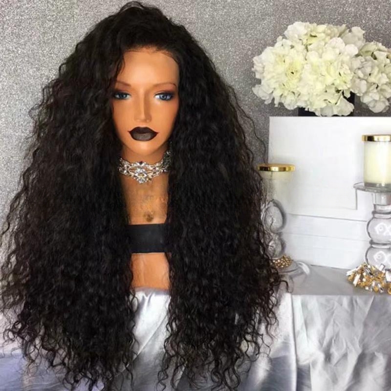 Wig for women African black curly hair synthetic fiber headpiece ladies long curly hair