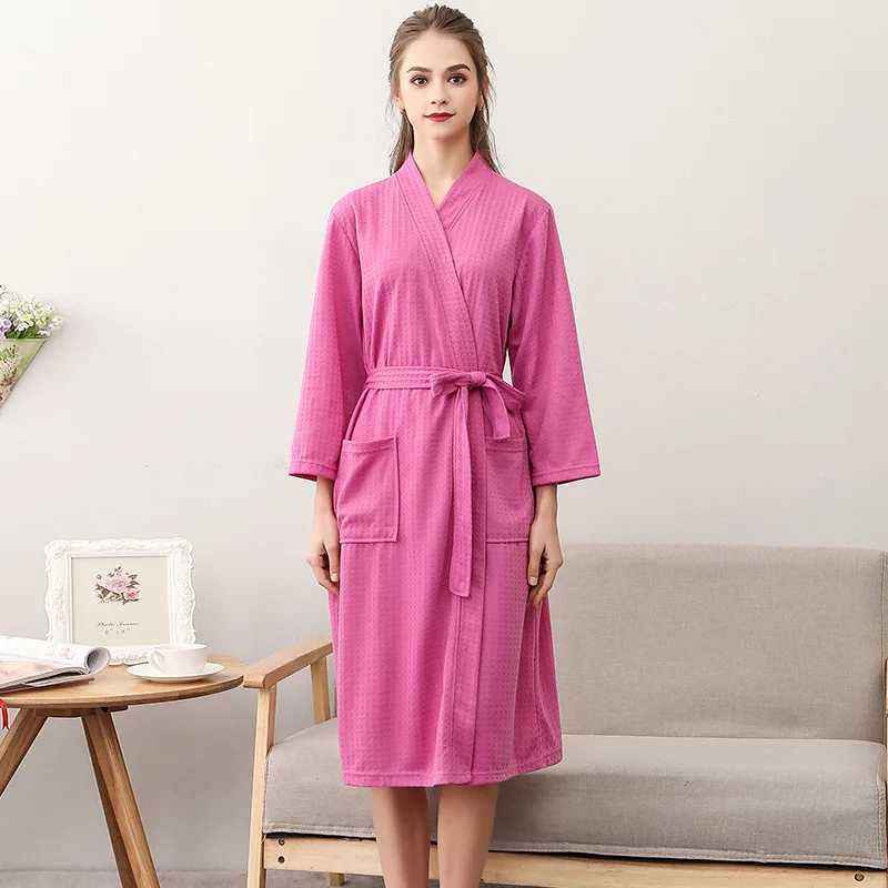 Summer Hotel Hot Spring Bathrobe Single Bathrobe Womens Bathrobe Womens Pajamas Long Couple Loungewear W241023