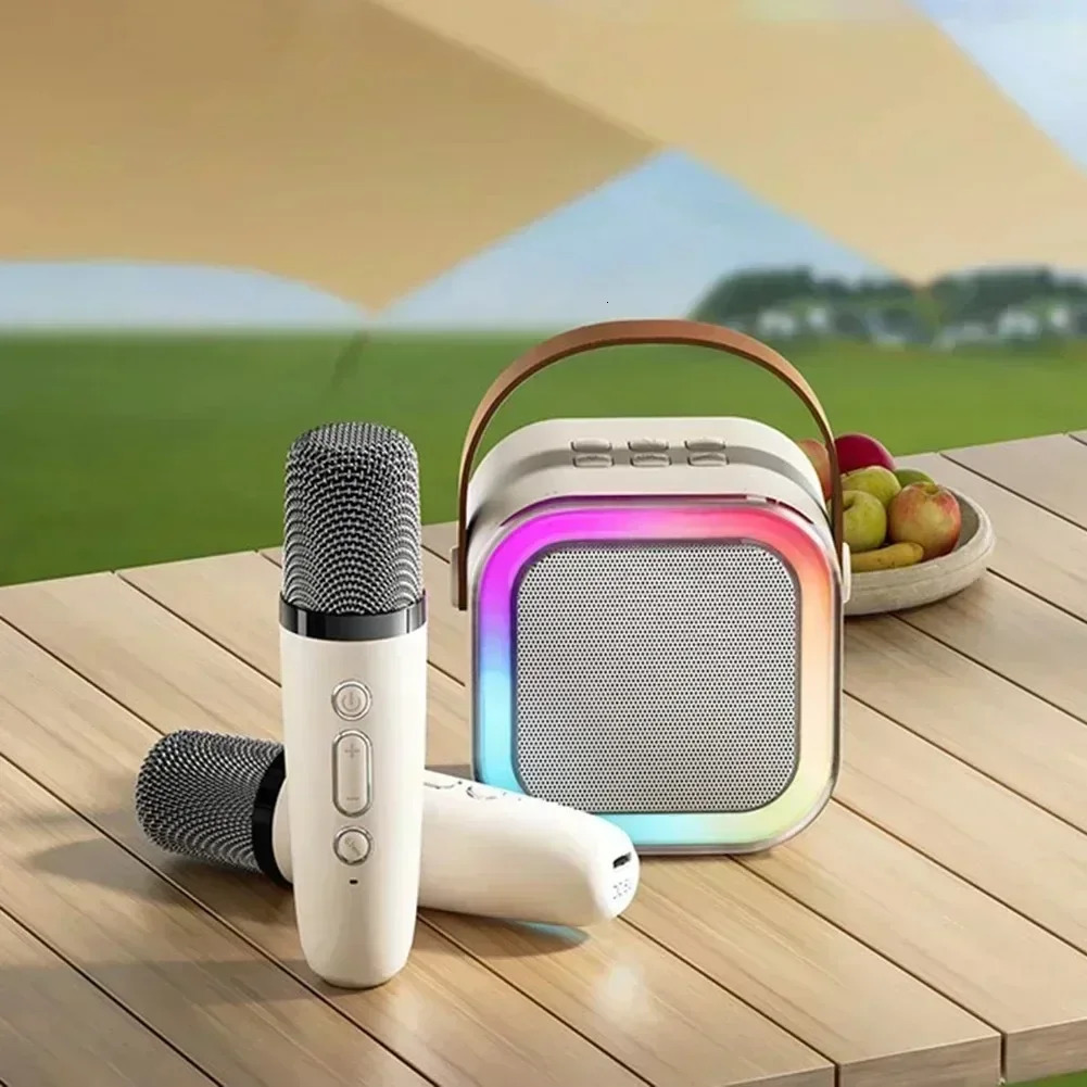 K12 Bluetooth Ser Portable Home Cute Karaoke Mini Wireless Audio with Microphone K Song Family Singing Machine 241022