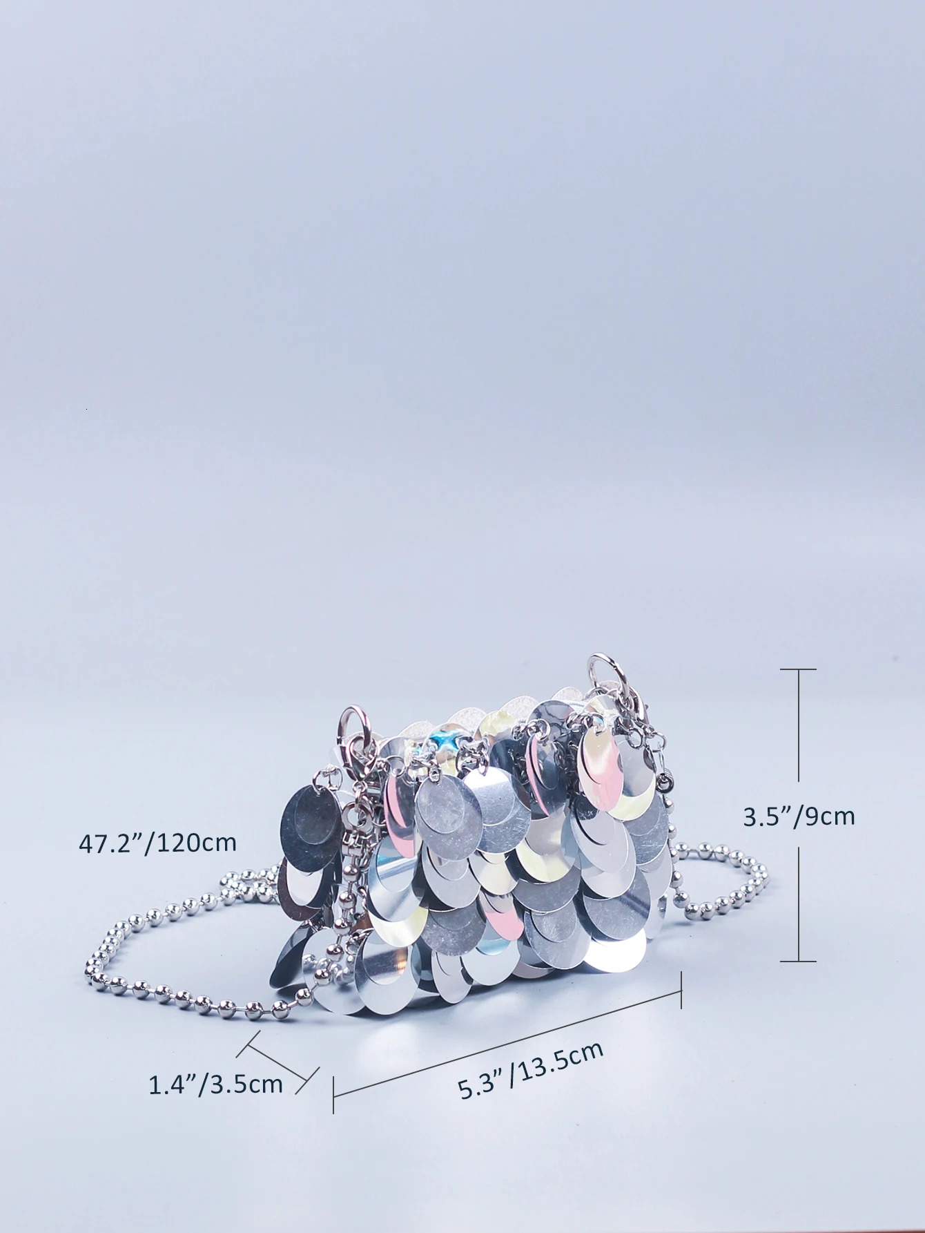 Internet Celebrity Same Style Womens Mobile Phone Bag with Shining Single Piece Shining Shoulder Cross Body Bag Chain 241023