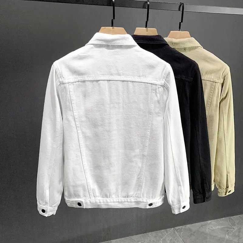 South Korean Spring/Summer Autumn/Winter Mens 2024 New Patch Work Square Collar Button Pocket Fashion Solid Color Loose Casual Long Sleeve Jacket X241