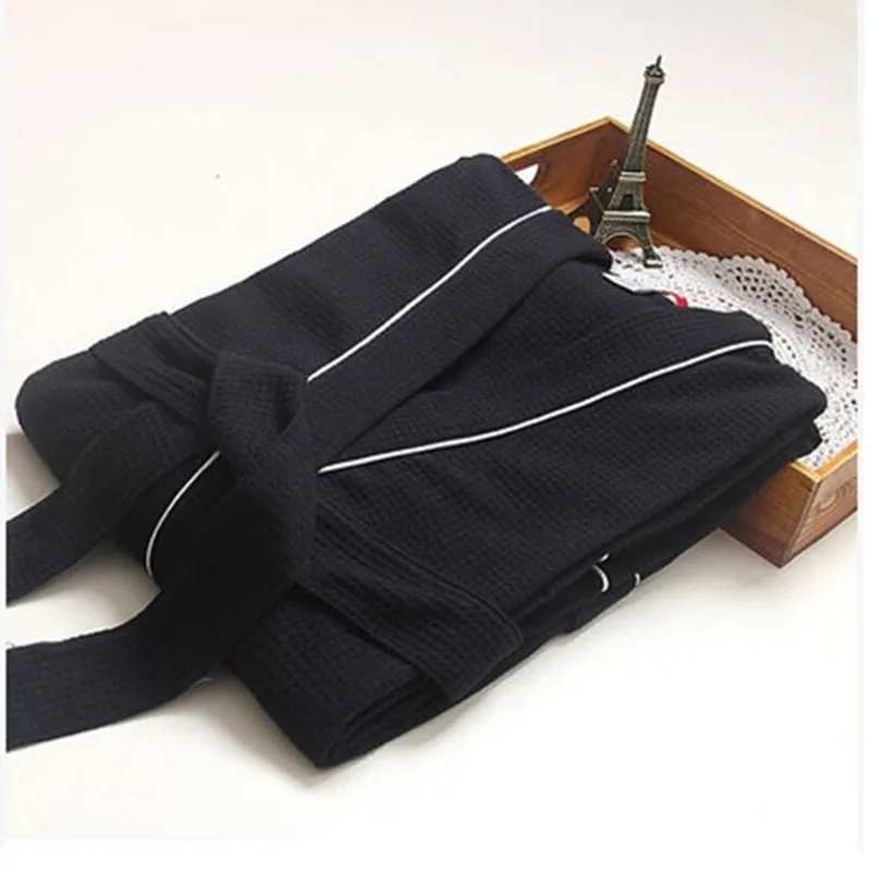 Mens Sp Robe Cotton Wfle Bathroom Long Design Couples Womens Pajamas Size Up Robe W241023