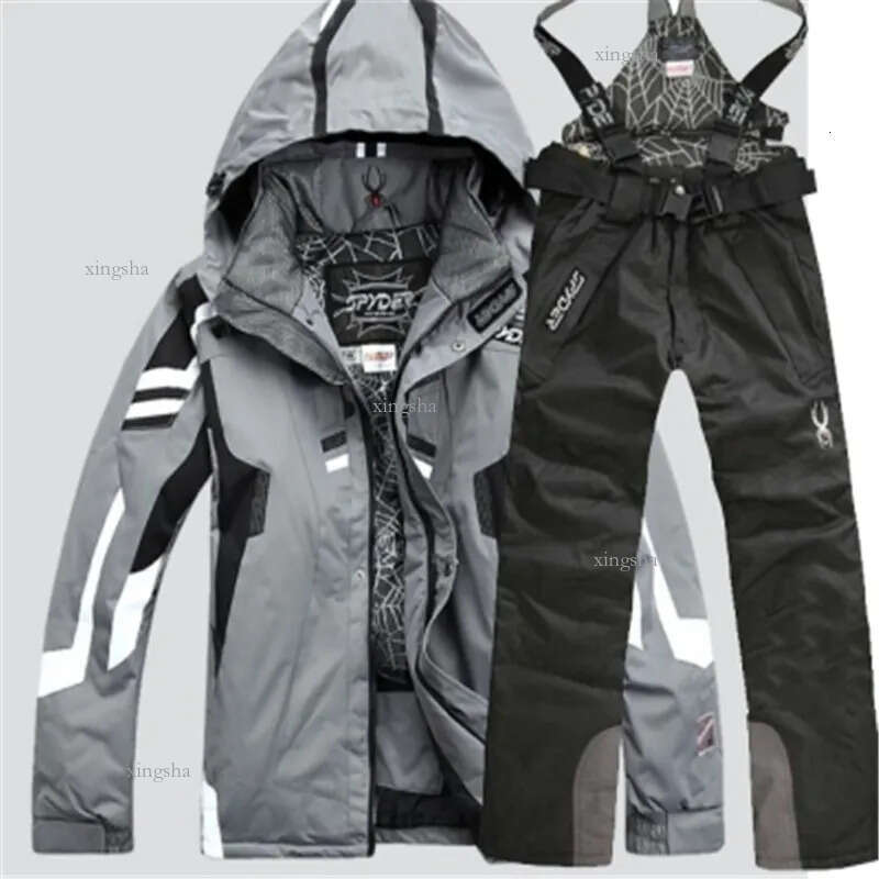 Men Warm Snowboarding Suits Men Winter Ski Suit Male Waterproof Breathable Snow Jacket Pant Ski Sets set de snowboard 201127