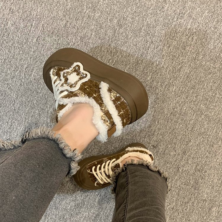 Women's Autumn Ugly Cute Big Head Star Board Shoes 67ed