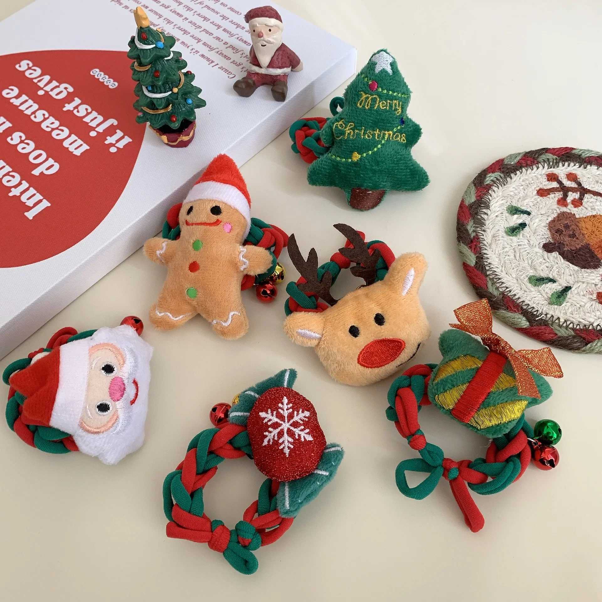 Christmas Deer Hair Ties High Elasticity Hairbands Deer cute Santa Claus Hair Ties Hair Chrismas Tree Accessories for WomenX241021