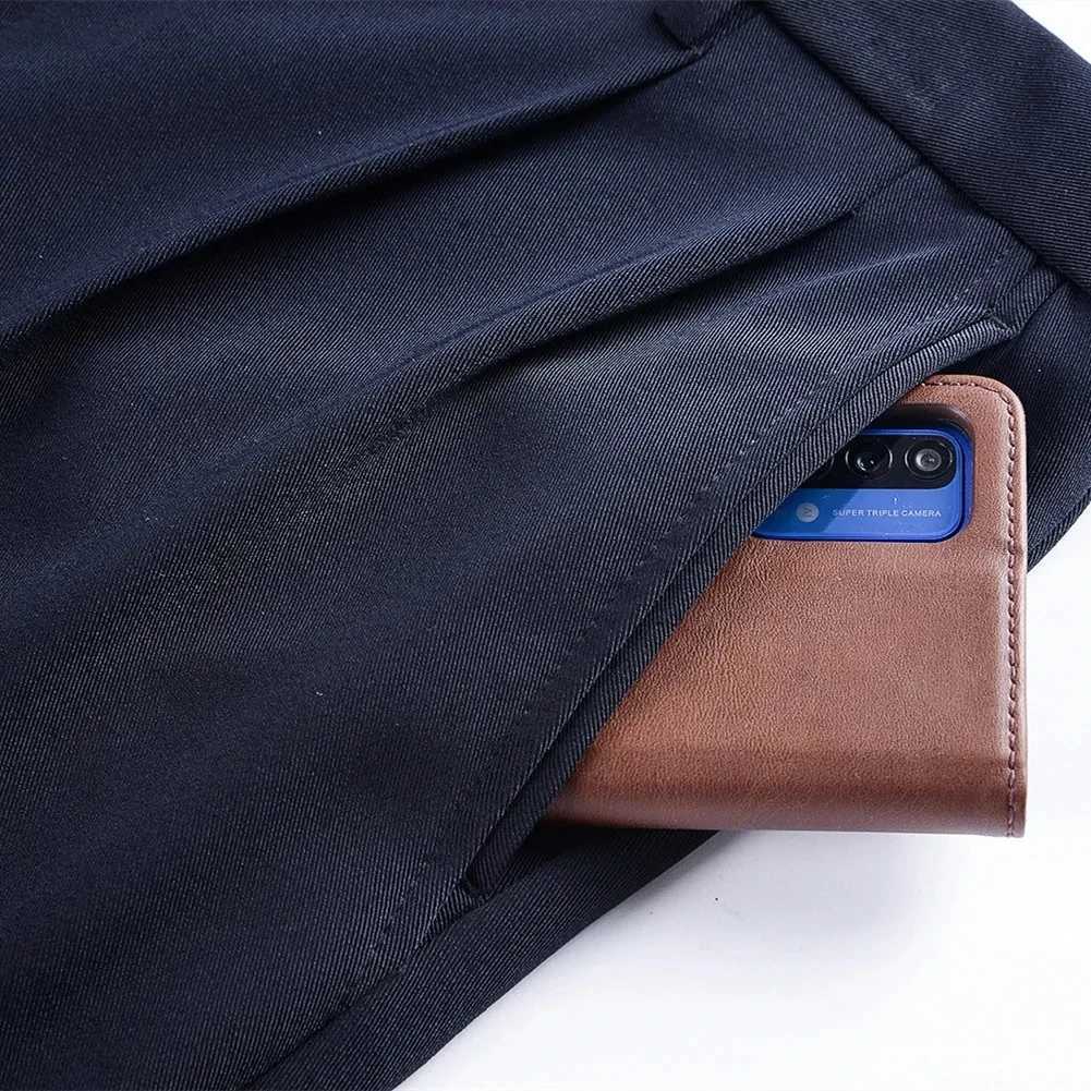 Size 29-50 52 54 56 Double Pleated High Waist Suit Pants Men Wool Cashmere Winter Autumn Dress Trousers for Male Formal BusinessX241023