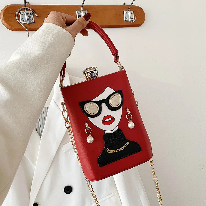 Womens Novel Womens Shoulder Bag Fashion PU Leather Top Handbag Womens Clutch Wallet 241023