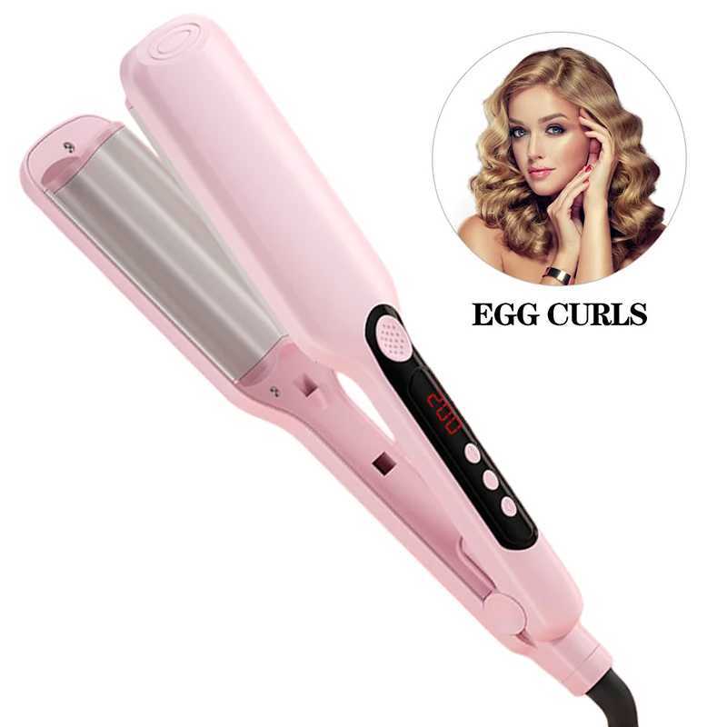 New Arrival 25mm corrugated Chicken rolls curler 2 barrels curler ceramic fast heating curler iron hair conditioner corrugated modeling tool Z241022