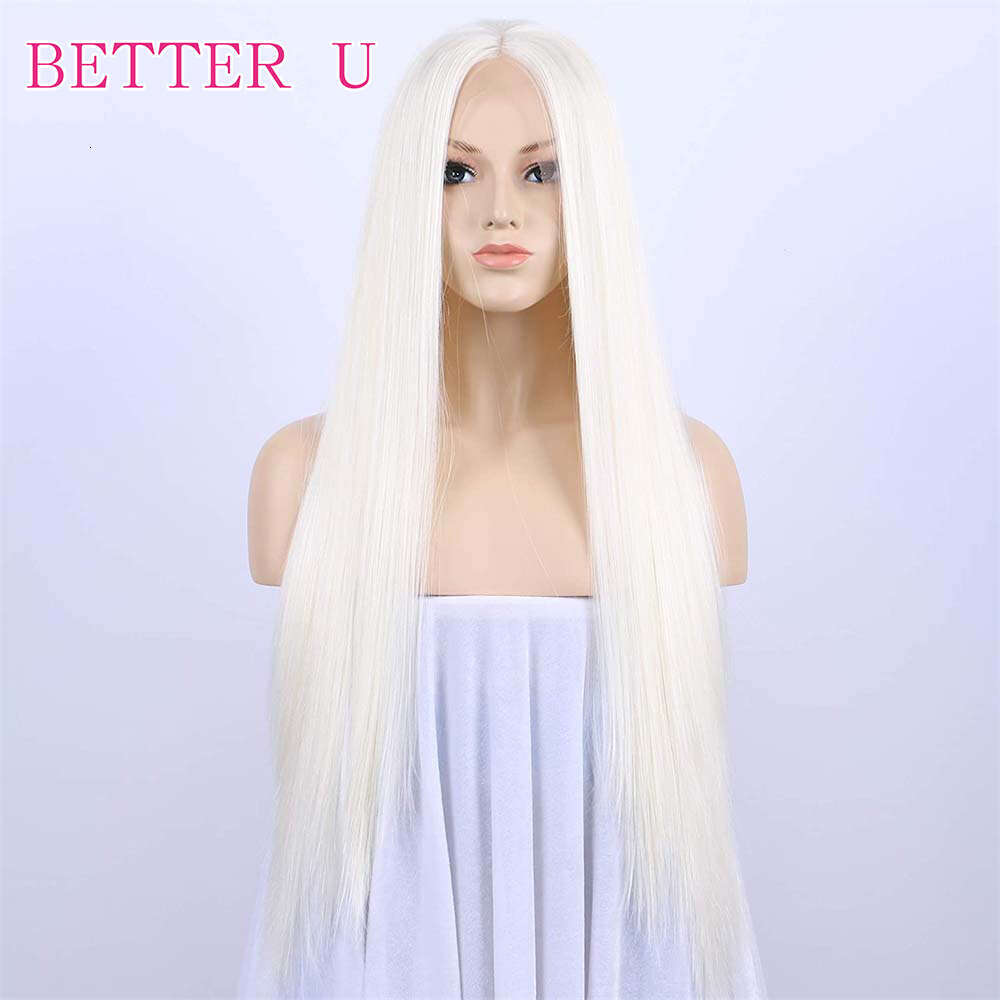 13X6 HD Transparent Platinum Ash Blonde Colored Lace Front Wig Pre Plucked 13X4 #60 White Lace Frontal Wigs For Women Human Hair
