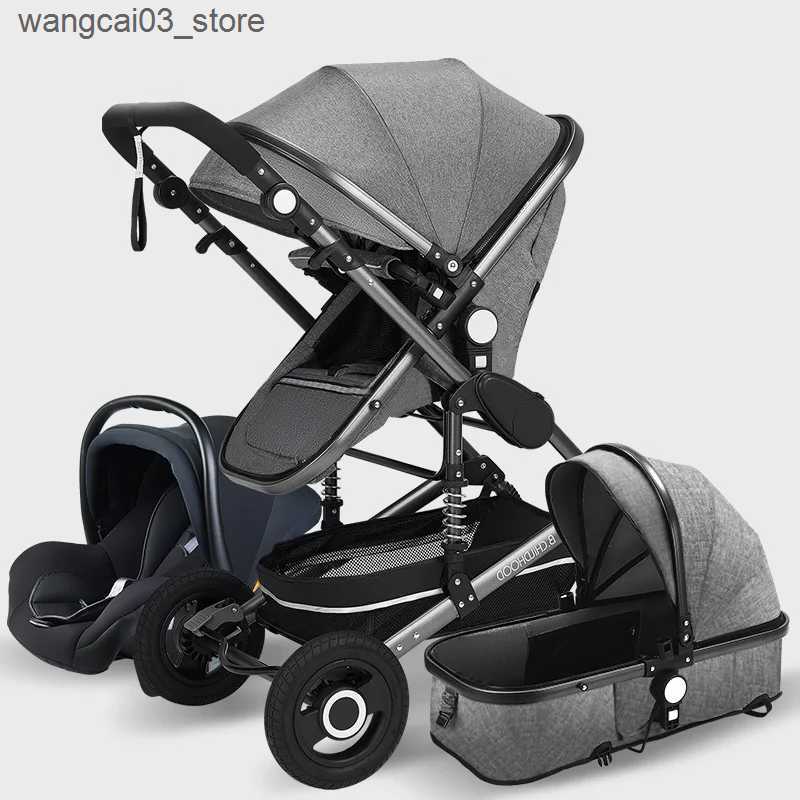 Strollers# Luxury Baby Stroller High Landview 3 in 1 Baby Stroller Portable Baby Pushchair Baby Pram Baby Comfort for Newborn L240910