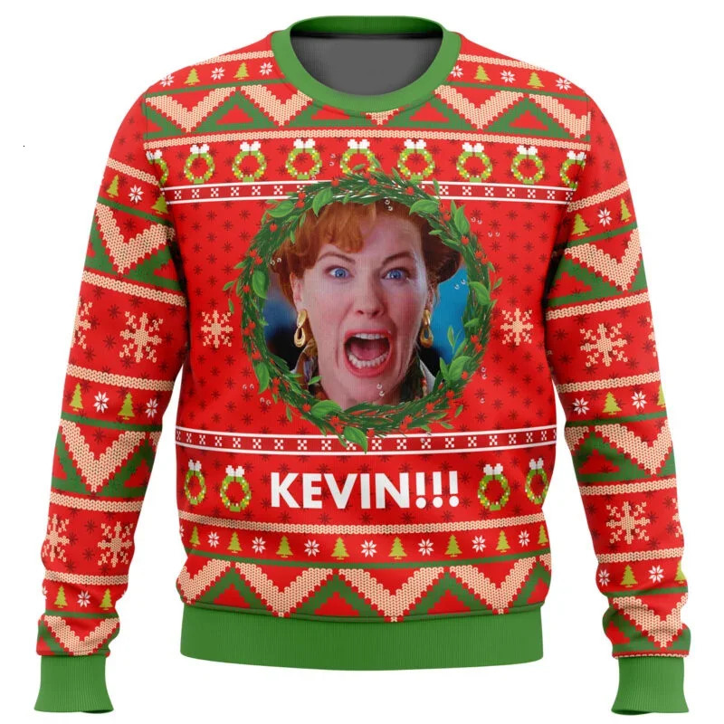 Autumn and Winter Merry Christmas Home Alone Ugly Sweater Cartoon Anime Women Men Pullover Tops Hoodie Sweatshirt 241022