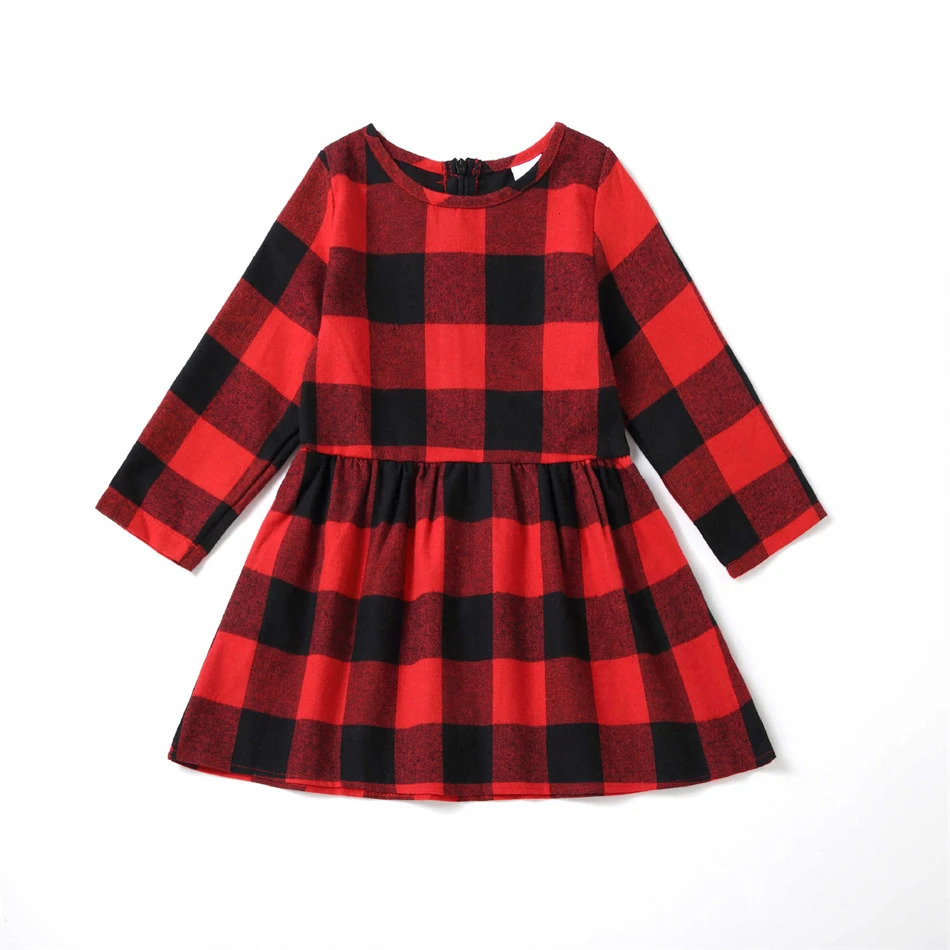 Christmas Family Set Flat Mom Daughter Match Dress Long Sleeve Mom Baby Mom and My Clothes Autumn Womens Clothing 241022