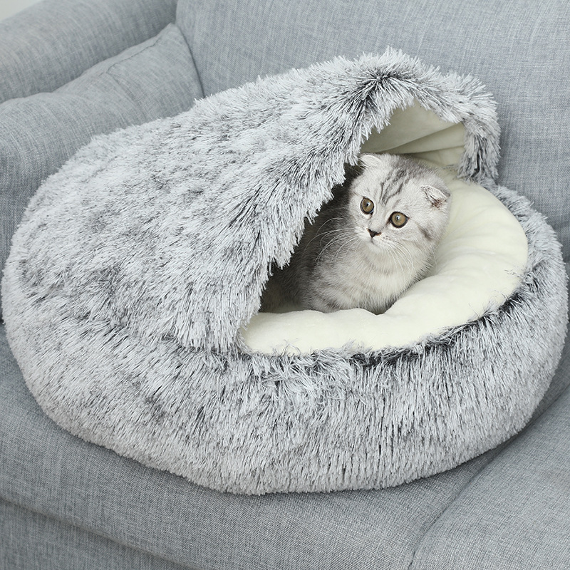 Pet supplies winter warm shell semi-enclosed cat kennel pet cat bed semi-enclosed dog kennel dog bed closed cat kennel