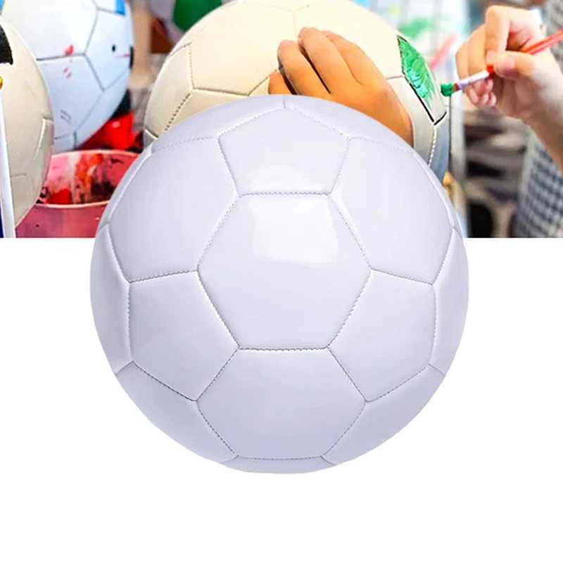 White Soccer Ball Size 5 Official Size Lightweight For Kids Adult Football Toy Educational Plaything Sports PVC DIY GiftXJ241023