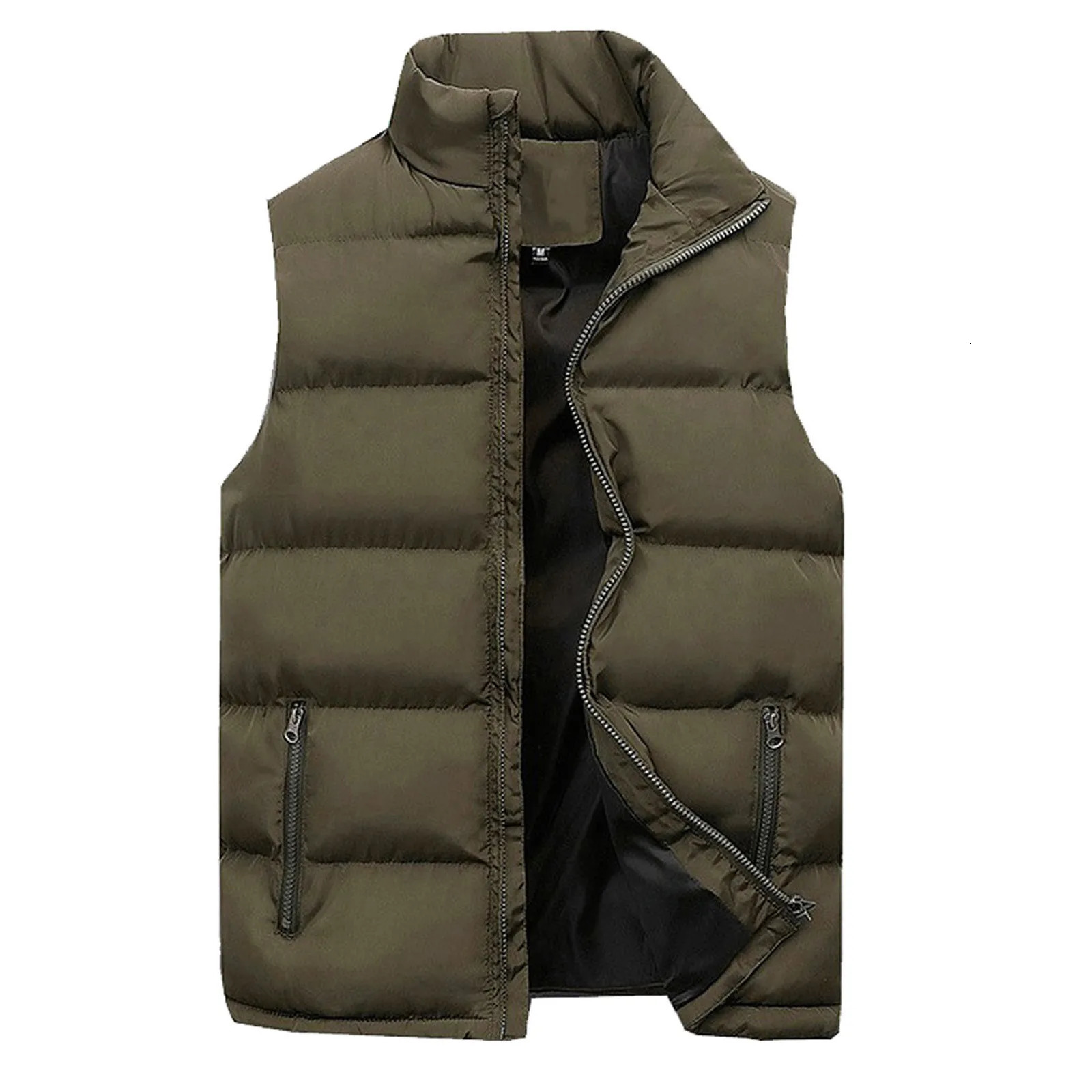Winter autumn clothing vest warm sleeveless mens jacket casual vest winter windproof jacket mens zipper vest 241023