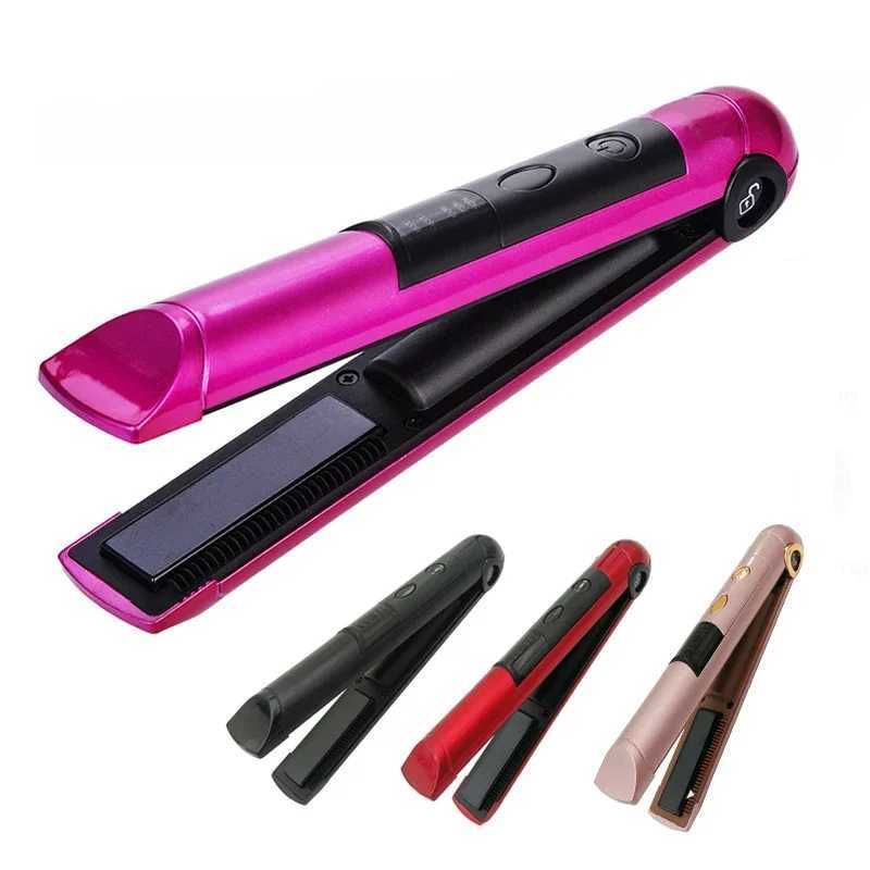 New Arrival USB charging professional curling iron 2-in-1 twisted portable straightener and curling iron flat hair styling tool Z241022