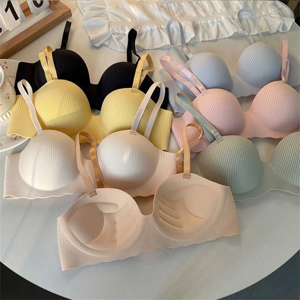 Seamless Bras For Women Soft 1/2 Cup Underwear Push Up Bra Bralette Comfort Invisible Brassiere Nonwire Simple Sexy LingerieX2410