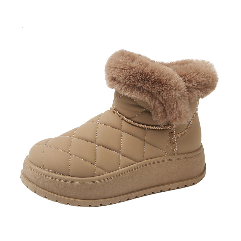 Velvet high top snow boots for women winter new student version warm casual cotton shoes