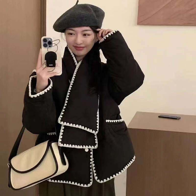 Rose Petite Sweet Casual White Down Jacket Everyday Versatility Winter Women Coat Warm 2023 New