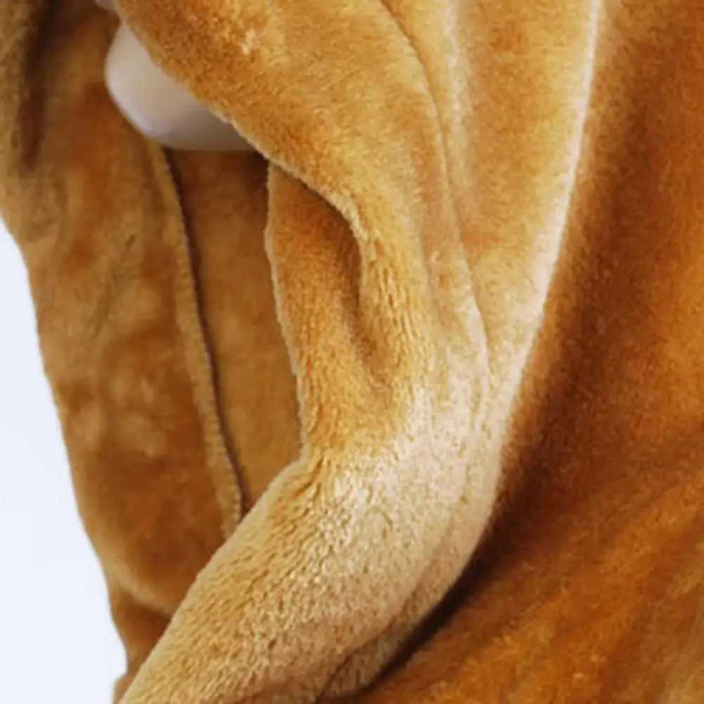 Mens flannel hoodie thick solid color long Sve home textile autumn winter star pattern with night light bedroom and bathroom W241023