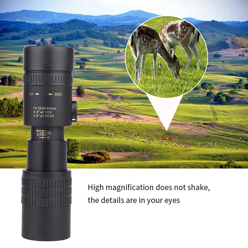 Outdoor 300X40 Zoom Len Spin Monoculars Professional Long Range Telescope Mobile Phone Po Binoculars 241022