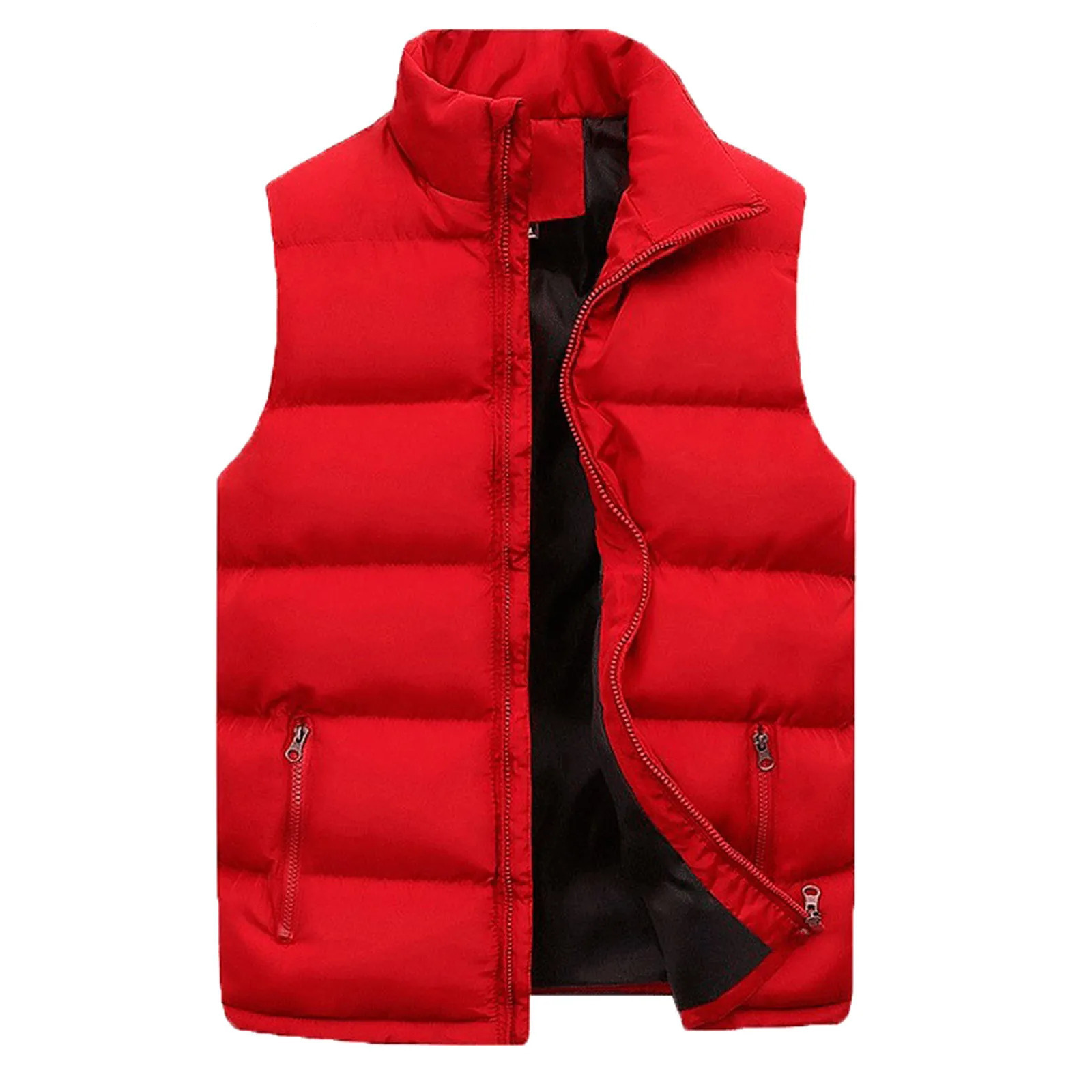 Winter autumn clothing vest warm sleeveless mens jacket casual vest winter windproof jacket mens zipper vest 241023