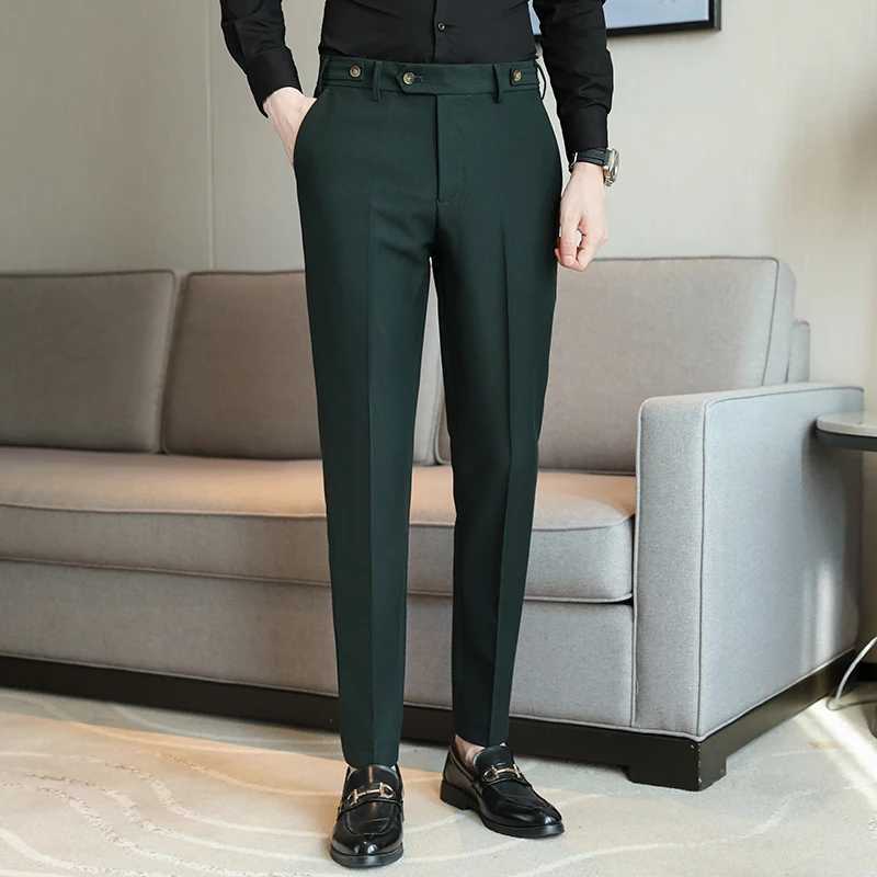 Men Formal Wear Trousers Quality Men Summer Boutique Suits Pants British Style Fabric Business Casual Suit Pants 38-28X241023