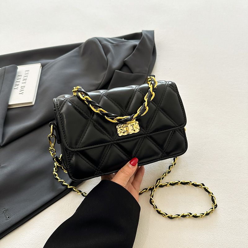 2025 Designer free 3 2024 designer shipping new g grid chain lock casual shoulder crossbody bag