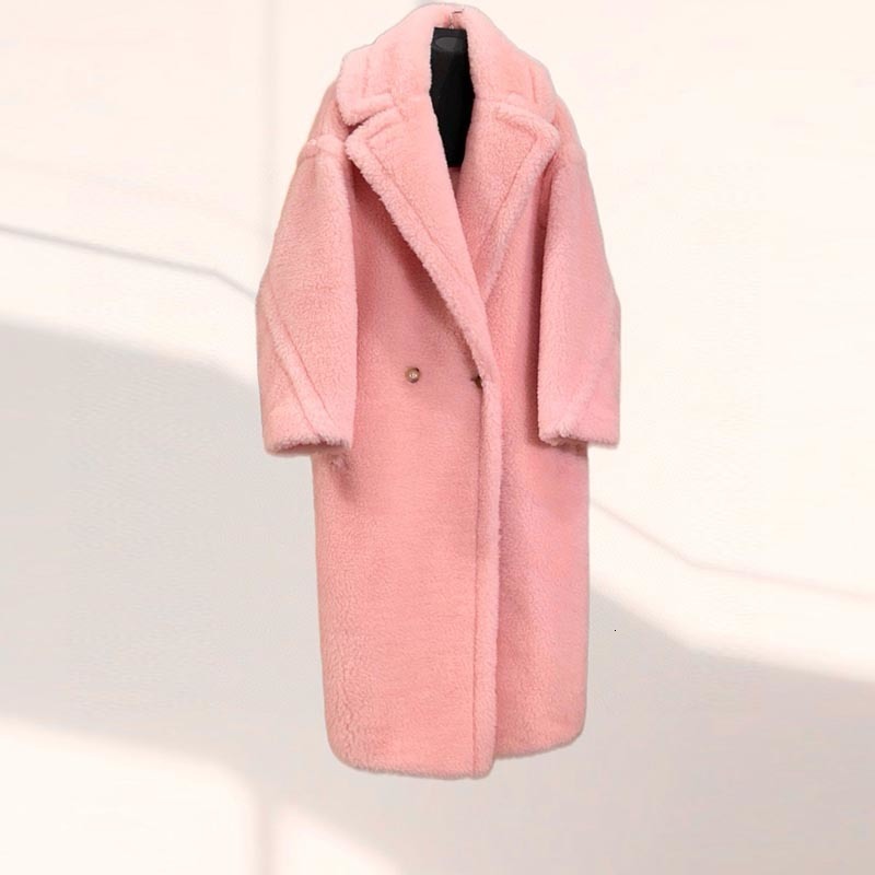 Women's Wool Blended Long Coat Designer High-quality Multi Color Lapel Collar Luxury Fashion Shoulder Down Long Sleeves Winter Warm Thick N1027