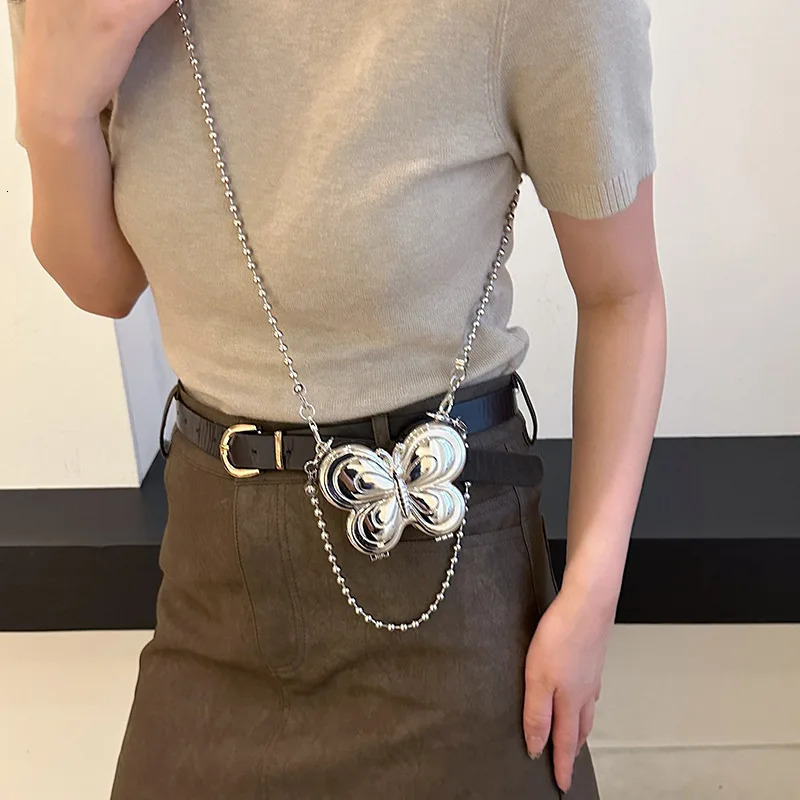Mini butterfly bag small metal shoulder bag womens crossbody box bag 241023