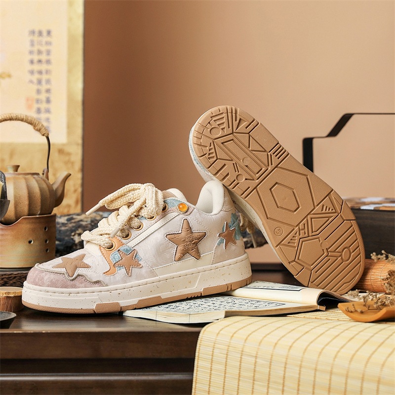 New Men's and Women's Qingming Riverside Scene Star Casual Board Shoes