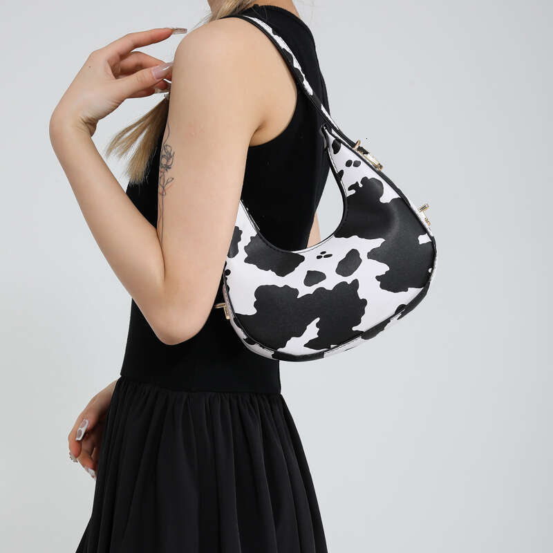 New Cow Shoulder For Spring/Summer Versatile Women's Bag Personalized Korean Leopard Pattern Underarm Handbag