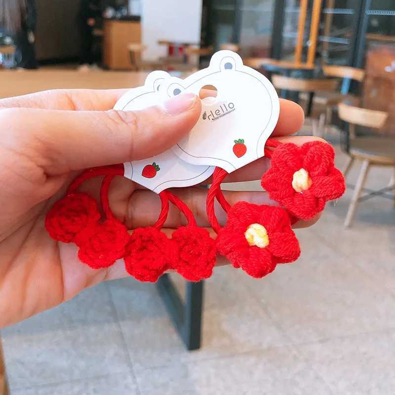 2pcs/lot Cute Christmas Style Hair Ring Shiny Bow Hairball Girls Cartoon Headwear Fashion Hair AccessoriesX241022