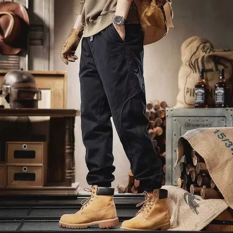 American Letter Foam Print City Tactical Cargo Pants For Men Baggy Outdoor Jogger Sweatpants Autumn Streetwear Pantnes HombreX241023