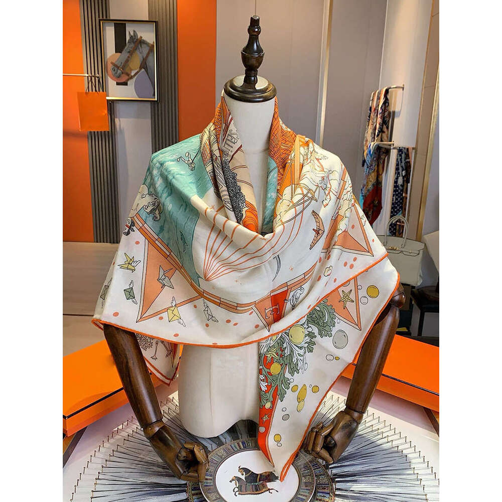140Cm Women Tippet Poncho Square Designers Silk Hijabs Women's Scarf Shouler Cashmere Winter Pahsmina Headscarf go