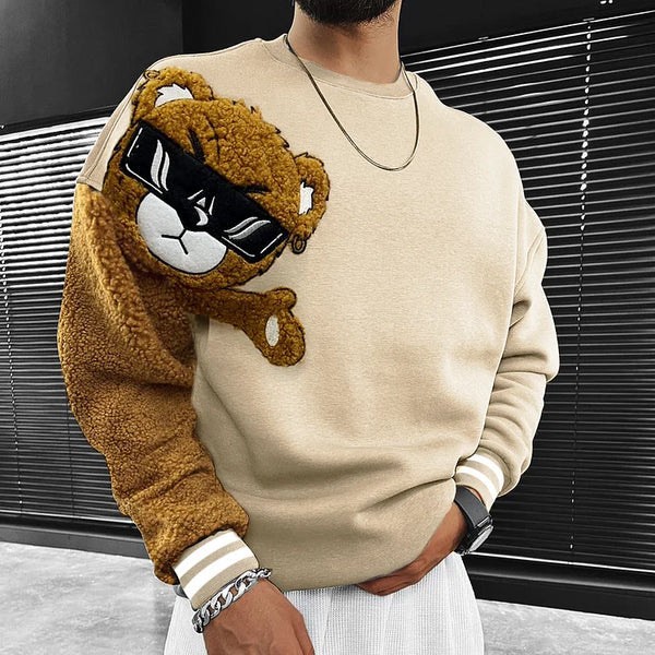 Round Neck Sweatshirt Men's 3D Printed Autumn And Winter Printed Pullover Sweatshirt