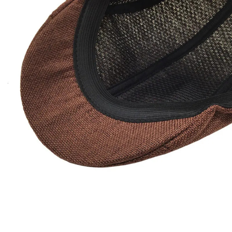 Autumn Beret Caps Men Women Vintage s Boy Cap Cabbie Linen Outdoor Hats Berets Sun Hat Unisex Duckbill 1PC 241010