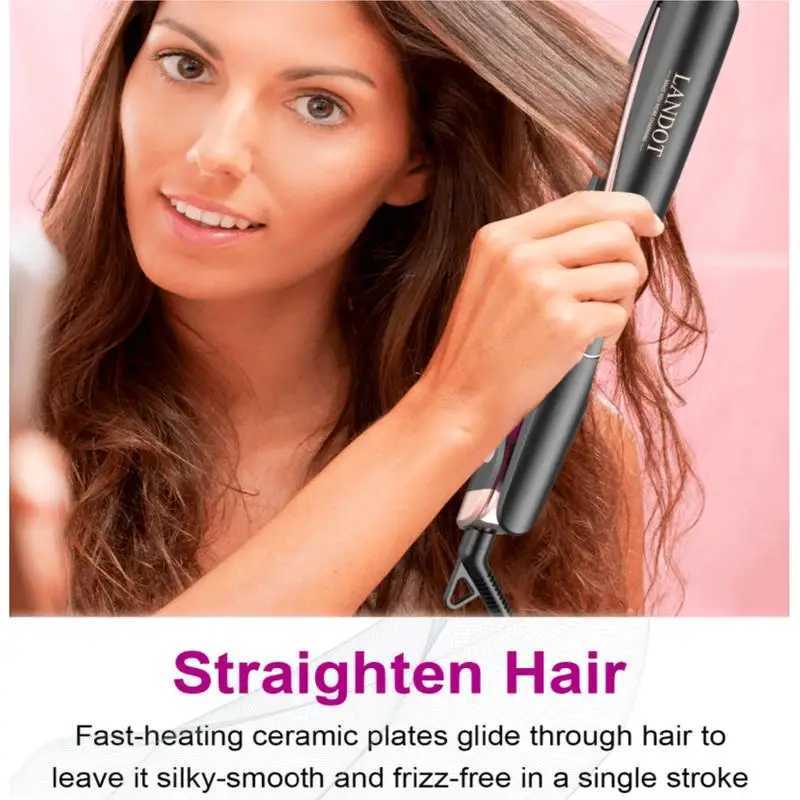New Arrival Straightener Flat Curling Iron Lando Straightener and Curler 2-in-1- Twisted Straightening Curling Iron Combination Z241022